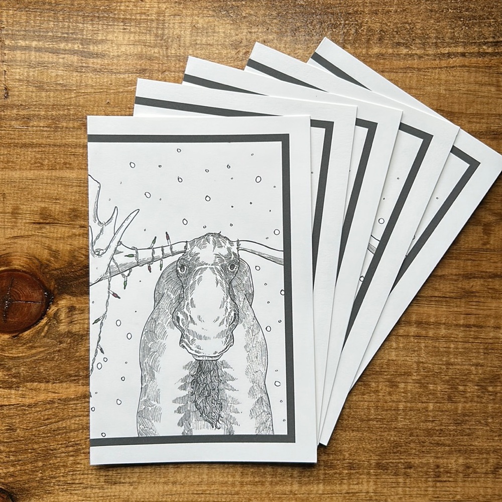 Set of 5 holiday greeting cards